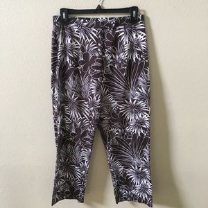 Brown Floral Pants
